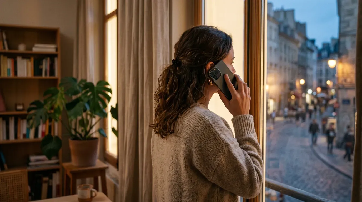 A customer calling a business after hours